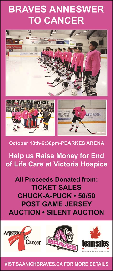 Pink in the Rink is Back! | VIJHL - Vancouver Island Junior Hockey League