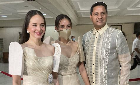 Richard Gomez, Lucy Torres, daughter Juliana arrive at Batasan for SONA 2022 | GMA News Online