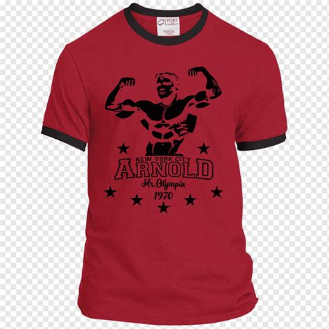 Ringer T-shirt Clothing Sleeve, Arnold Schwarzenegger, tshirt, text, logo png | PNGWing