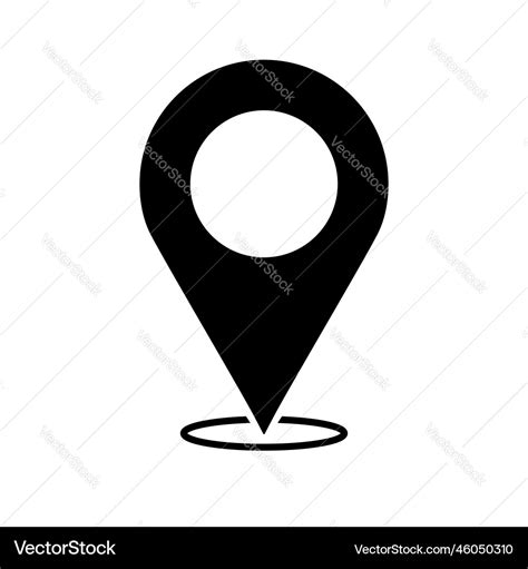 Location pin icon map place marker Royalty Free Vector Image