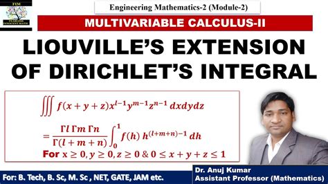 Liouville's Extension of Dirichlet's Integral | Liouville's Extension of Dirichlet's Theorem ...