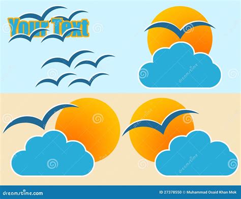 Sun And Cloud Logo Stock Photo - Image: 27378550