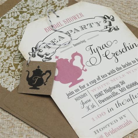 Tea Party Bridal Shower Invitation