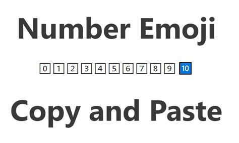 Number Emoji Copy and Paste - Psfont tk