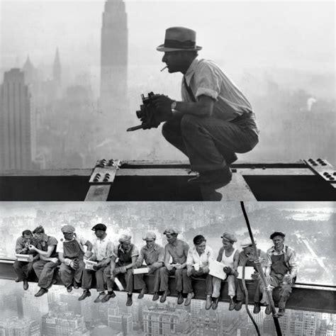 Charles Ebbets shooting his famous photograph, “Lunch atop a Skyscraper ...