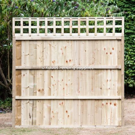 Trellis Top Closed Board Fence Panel - Buy Online / UK Delivery