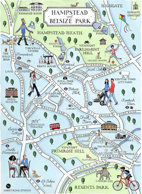 Hampstead and Belsize Park Map — Camilla Charnock