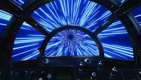 Millennium Falcon Cockpit Hyperspace Blue Wall Mural | Etsy