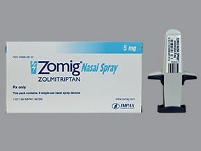 Zomig nasal Drug information on Uses, Side Effects, Interactions, and User Reviews on RxList