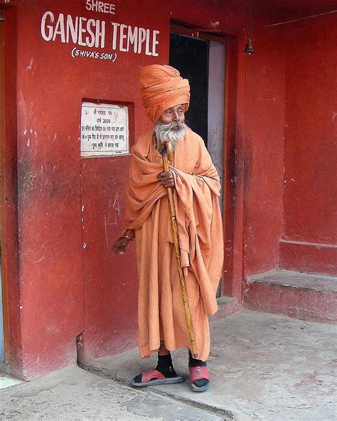 Sanyasi at the Ganesh Temple Photograph by Kim Bemis - Pixels