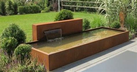 Corten steel water feature Water Pond, Water Garden, Pond Waterfall, Waterfall Features ...