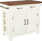 Urban Farmhouse Kitchen Island with Solid Wood Finished Top - OSP Home ...