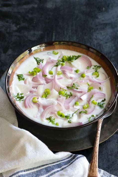 Onion Raita Recipe | Side Dish for Biryani Pulao – Masalachilli