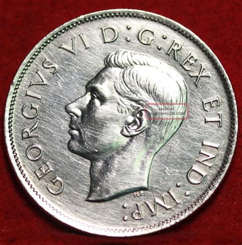 Uncirculated 1944 Canada 50 Cents Silver Foreign Coin S/h