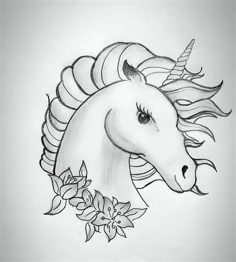 Pencil drawings | Unicorn drawing, Unicorn tattoos, Unicorn art drawing