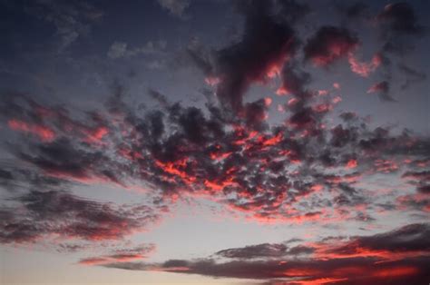 Premium Photo | Colored clouds at sunset