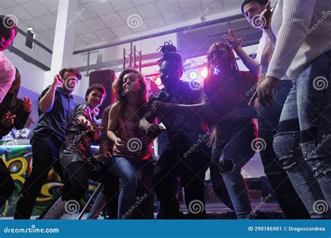 Young People Dancing Together in Club Stock Image - Image of clubbing, disco: 290186901