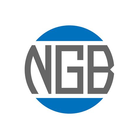 diseño de logotipo de letra ngb sobre fondo blanco. concepto de ...