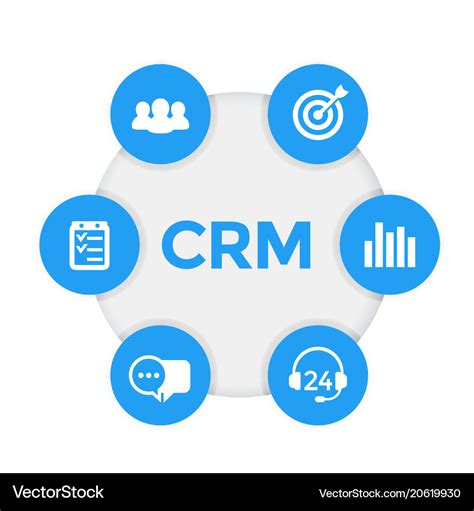 Crm icons customer relationship management Vector Image