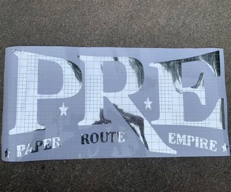 Paper Route Empire Vinyl Car Decal P.R.E - Etsy