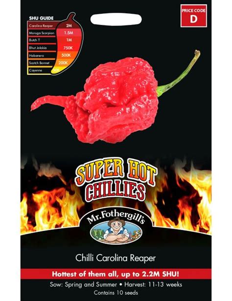 Chilli Carolina reaper | Chilli seeds | Mr Fothergill's