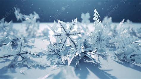 A Paper Snowflakes Is Rendered On The Ground Powerpoint Background For ...