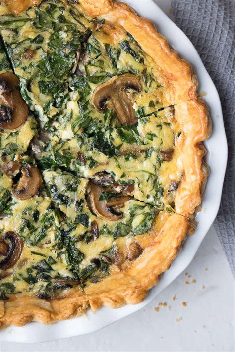 Spinach Mushroom Quiche - Stephanie Kay Nutrition