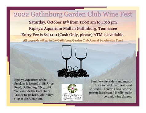 Gatlinburg Garden Club Wine Fest - The Tennessee Magazine