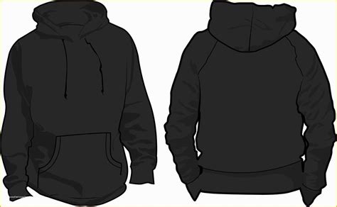 Hoodie Design Template Free Of Hood Clipart Hooded Sweatshirt Pencil ...