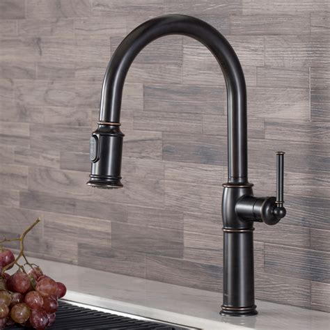 Sellette™ Traditional Single Handle Pull-Down Kitchen Faucet in Oil Rubbed Bronze - Walmart.com ...