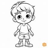Little Boy Coloring Page For Kids  Free Printable Pages sketch template