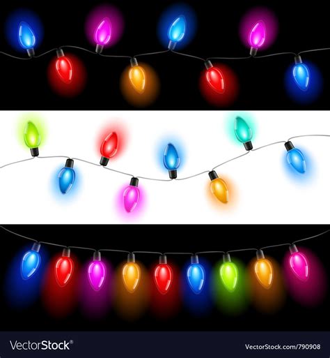 Christmas lights Royalty Free Vector Image - VectorStock