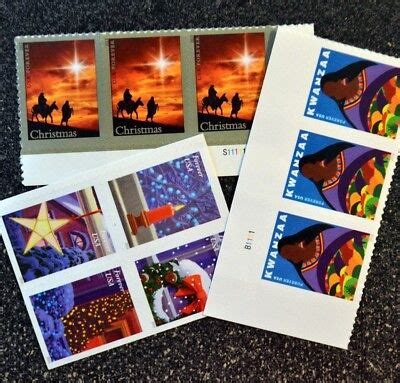 (10) USPS Forever Stamps - Various Designs - Christmas - Holiday ...