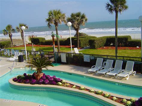 The lazy river at Grande Shores Ocean Resort in Myrtle Beach is the perfect place to enjoy the ...