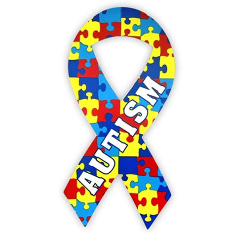 Autism Puzzle Pattern Ribbon Magnet - Walmart.com