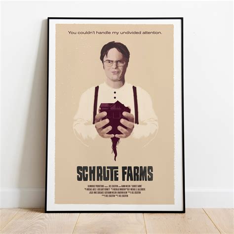 Schrute Farms Movie Poster Dwight Schrute Art Print the Office Gift Horror Movie Poster ...