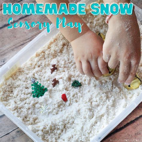 Homemade Snow Sensory Play - Messy Little Monster