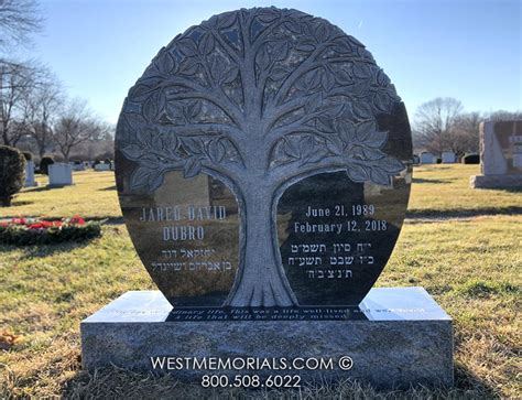 Upright Companion Headstones | Tree Headstone | Granite Gravestones Cemetery Headstones ...