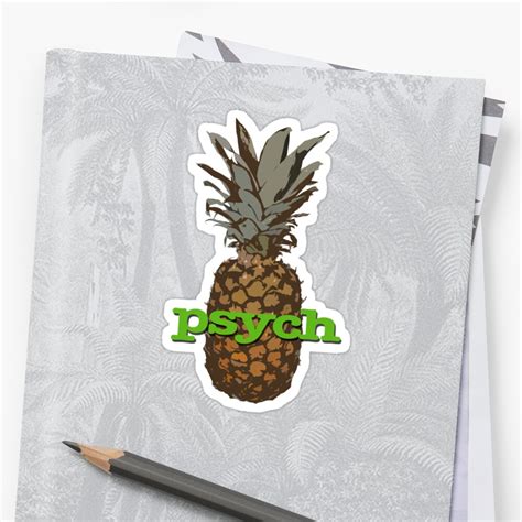 "Psych Pineapple" Sticker by Keeters23 | Redbubble