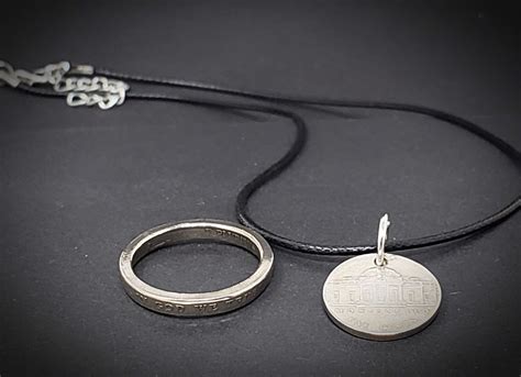 In God We Trust Coin Ring and Monticello Pendant Set - Etsy