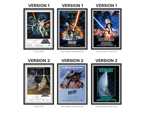 Star Wars Posters Original Trilogy Movie Posters 1977 Star | Etsy UK