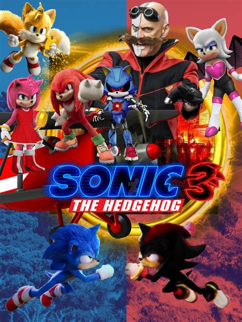 Sonic The Hedgehog 3 Movie Poster V2 by KingDehuz on DeviantArt