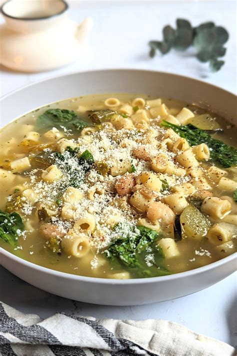 White Pasta Fagioli Recipe (No Meat) - The Herbeevore