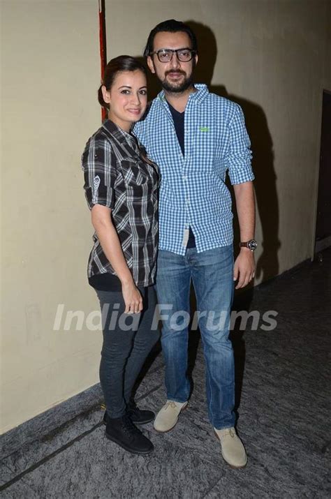 Dia Mirza was with her husband at the Premier of Ugly Media