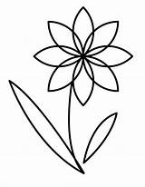 Flower Outline Coloring Page  Kids Play Color sketch template
