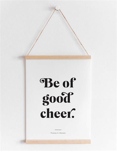 Be of good cheer, Lds art, Latter Day Saint Print, Mormon art, Dorm room prints, Lds quote print ...