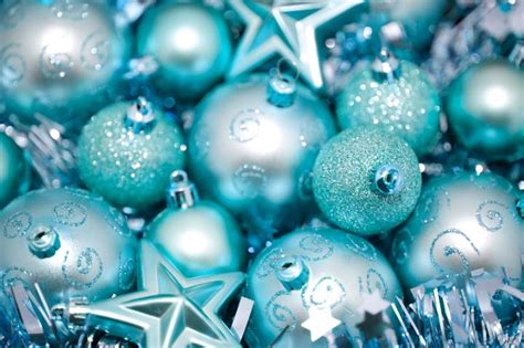 Photo of Cyan blue Christmas baubles | Free christmas images