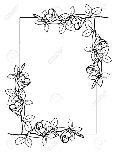 Rose Border Drawing at GetDrawings | Free download