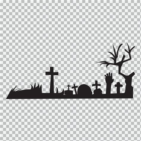 Cemetery Grave Clip Art Vector silhouette 5033439 Vector Art at Vecteezy