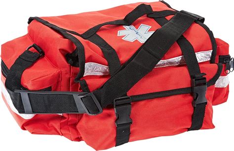 Red Emergency Paramedic First Response Trauma Bag with Refill Contents Option (EMPTY Bag only ...